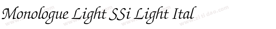 Monologue Light SSi Light Italic字体转换
